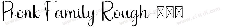 Pronk Family Rough字体转换